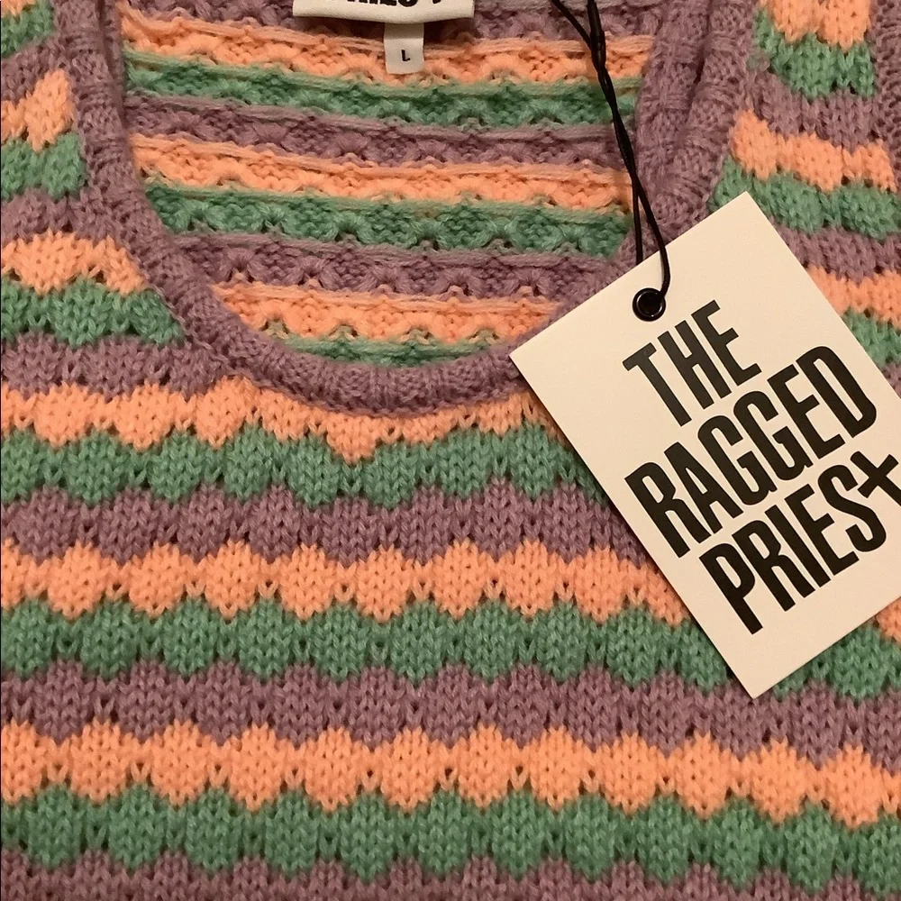 The Ragged Priest Striped Crop Sweater - Picture 3 of 5